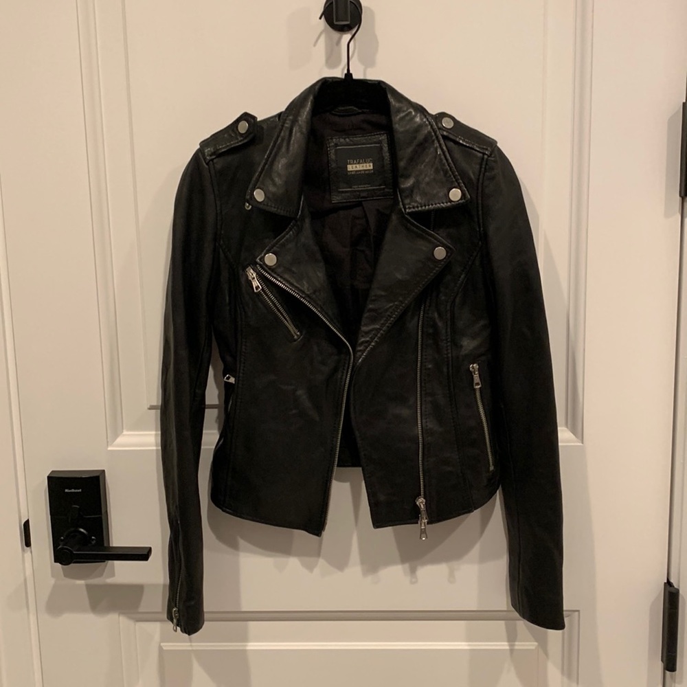ZARA black leather jacket